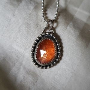 Sterling silver Sunstone necklace
